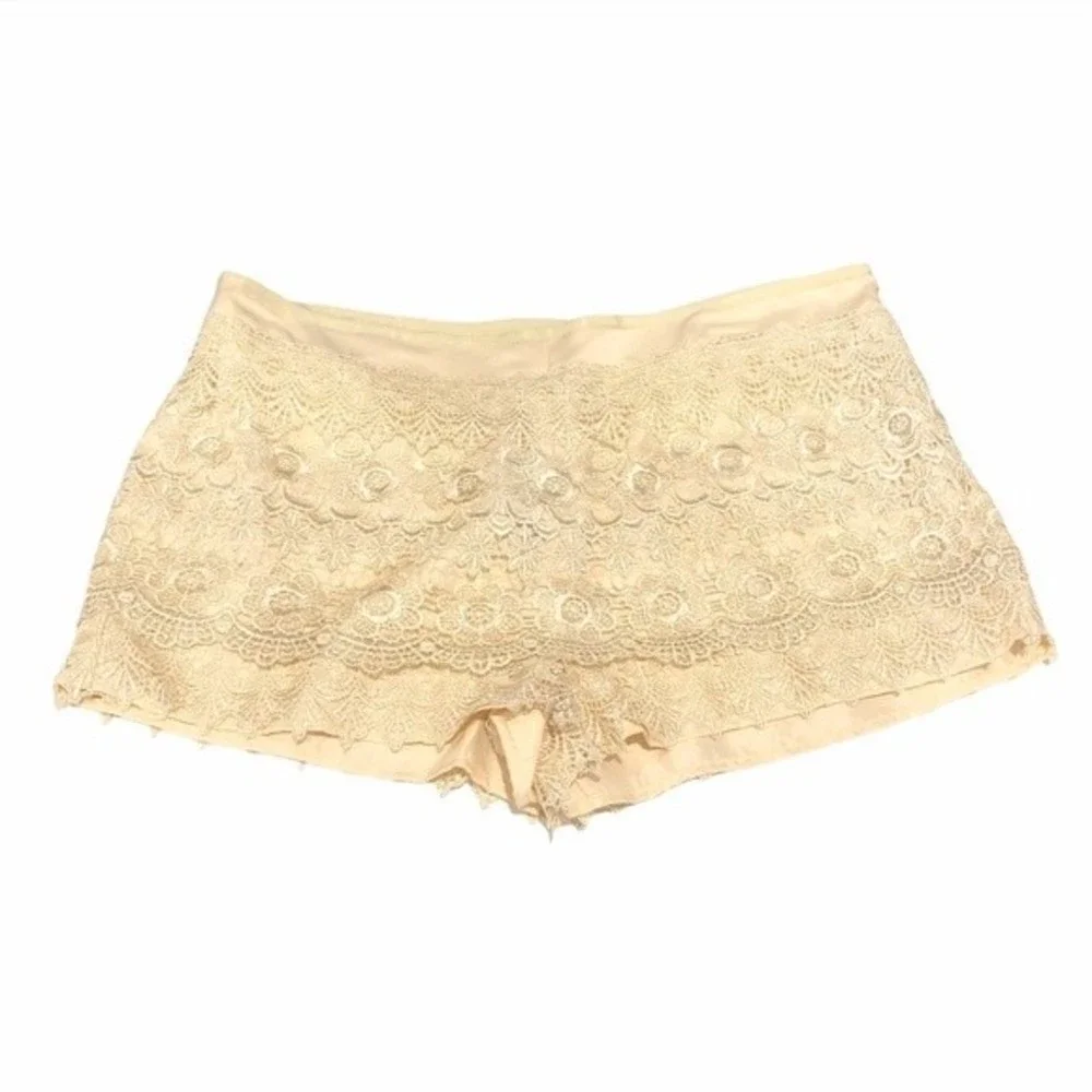 San Souci Ivory Lace Shorts Large New - Picture 3 of 16